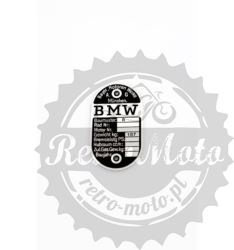 Tabliczka znamionowa BMW R do poj. 200 ccm3 1940r