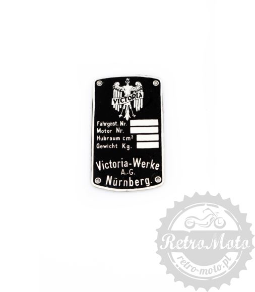 Tabliczka znamionowa VICTORIA nurnberg małe logo
