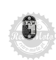 Tabliczka znamionowa BMW R 1940-55 TYP 1 210 KG