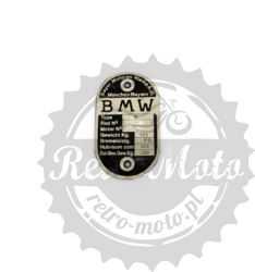 Tabliczka znamionowa BMW R - UNI. 1940-59 mosiądz