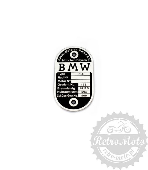 Tabliczka znamionowa BMW R6 R-6