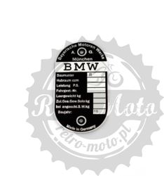 Tabliczka znamionowa BMW R lata 1950 -60 MUNCHEN