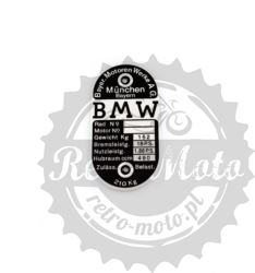 Tabliczka znamionowa BMW R 18PS 490CCM3 WAGA 210KG